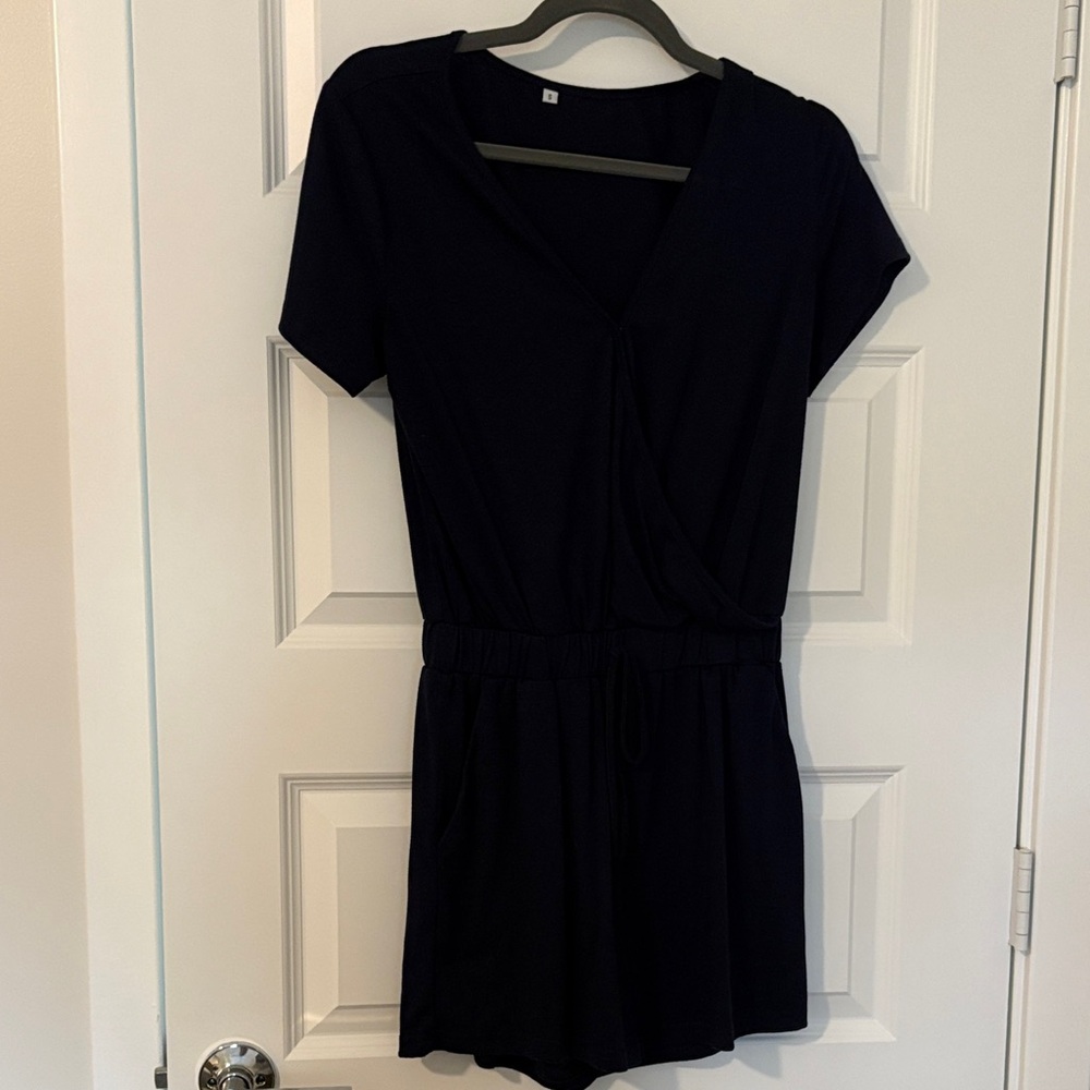Elegant Navy Women's Romper